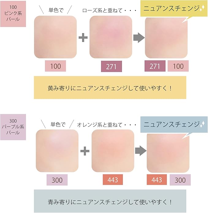 単色でも重ね塗りでも自由自在なニュアンスチェンジの画像